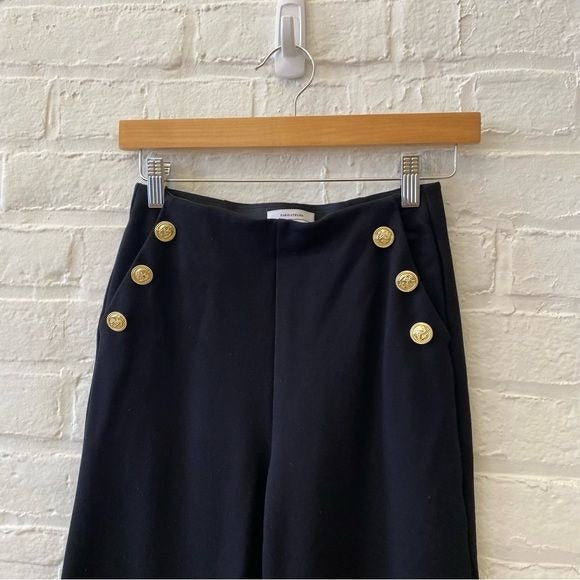 & Other Stories || Ponte Knit Wide Leg Sailor Pants Pull On Black 2