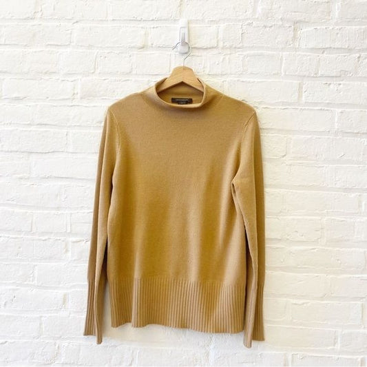 French Connection || Babysoft Roll Neck Sweater in Tan Large