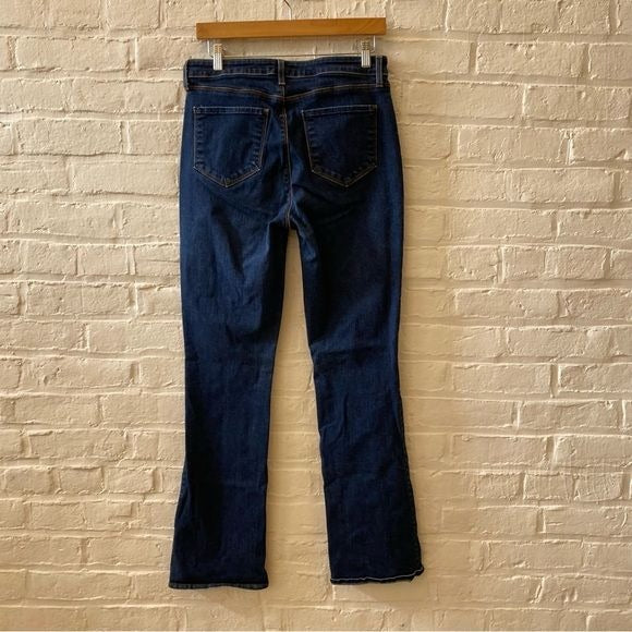 L' Agence || Oriana High Rise Straight Jeans Pants Dark Wash 30