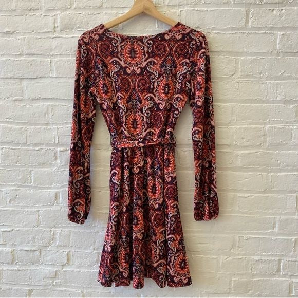 Anthropologie || Maeve Paisley Belted Dress Small