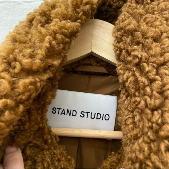 Stand Studio || Audrey Teddy Faux-Fur Jacket 36 US 4