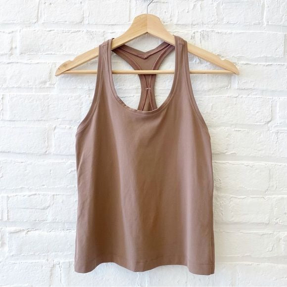 Lululemon || Cool Racerback Tank Top Shorter Length Cacao Brown Tan 6