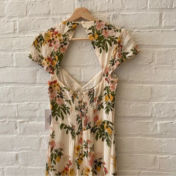 Reformation || Myah Dress in Milo Cream Floral 6 NWT