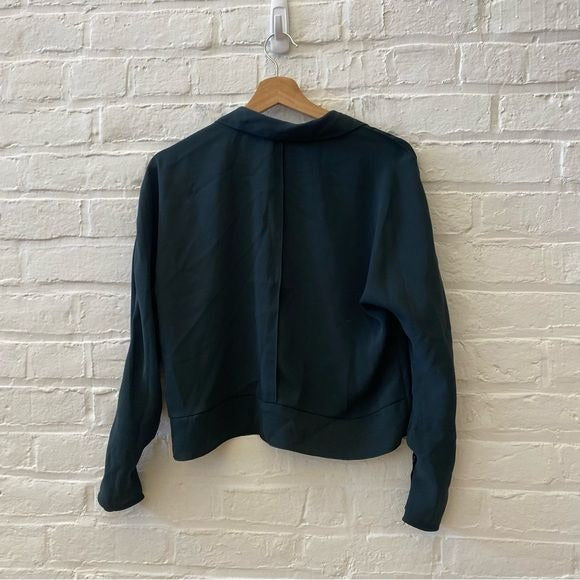 Aritzia || Babaton Martin Blouse Hunter Green XS