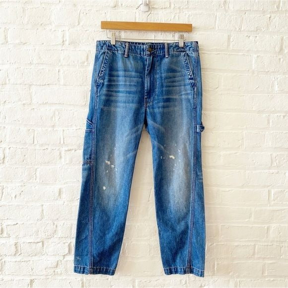 Vince. || Slouch Carpenter Jeans Distressed Blue 28