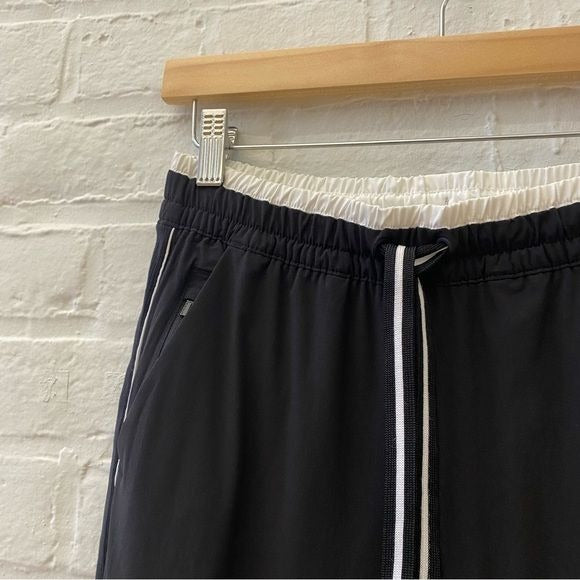 Athleta || Brooklyn Jogger Pants Black + White Piping