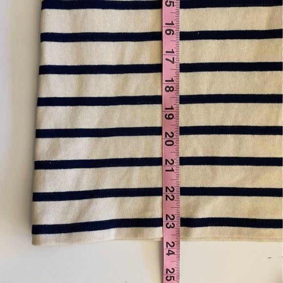 Sezane || Colette Mariniere in Ecru Cream Navy Nautical Breton Stripe Small