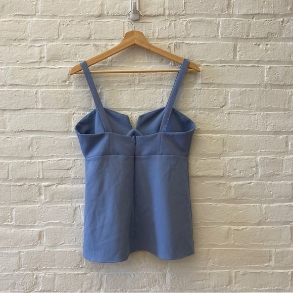 Zara || Structured Tank Top Camisole Blouse Blue Small NWT