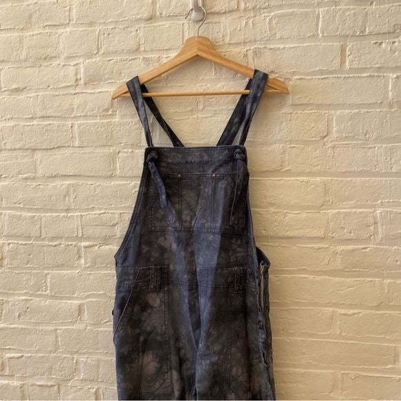 Anthropologie || Pilcro The Wanderer Relaxed Overalls Blue Tie Dye 32