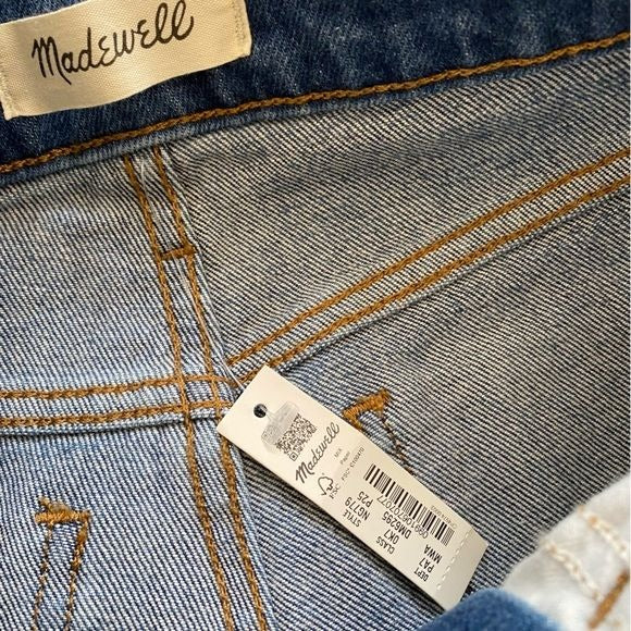 Madewell || Petite Perfect Vintage Straight Jean in Mayfield Wash Blue 25P NWT