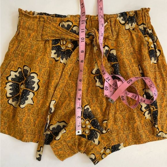 Anthropologie Kennedy Paperbag Tie Floral Bohemian Shorts XS