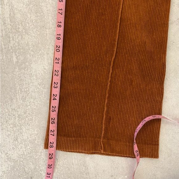 ASTR The Label || Wide Leg Corduroy Pants in Maple Orange Brown XS