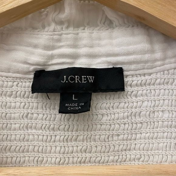 J.Crew || Garden Top in Soft Gauze in White Large