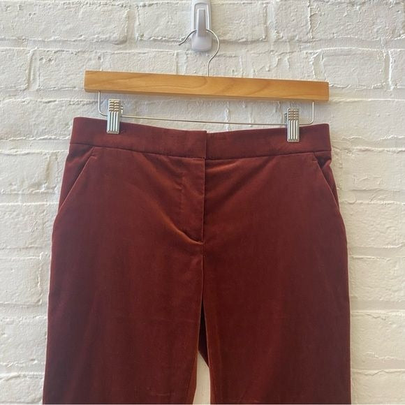 The Row || Velvet Pants Rust Orange Red Elizabeth Olsen Size 0