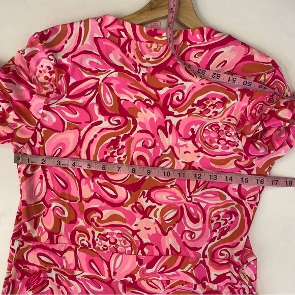 Lilly Pulitzer || Karlie Wrap Romper in Mango Salsa Pink Medium