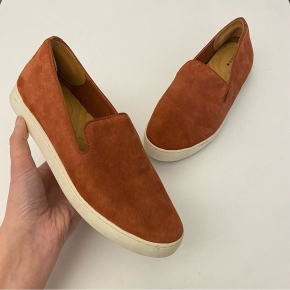 Birdies || The Swift Suede Leather Slip On Loafer Sneakers in Nutmeg 7.5