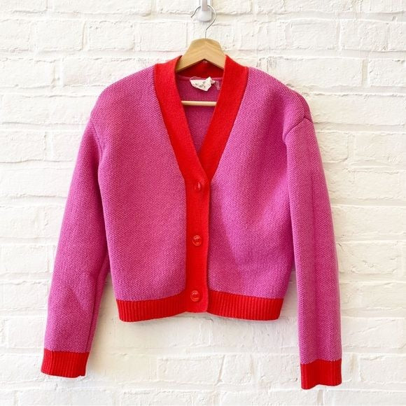 Tuckernuck || Hyacinth House Emily Cardigan Short Pink Red XS