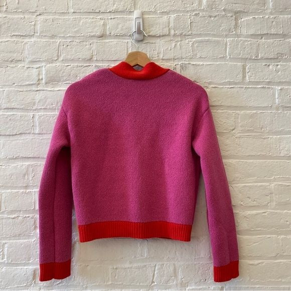 Tuckernuck || Hyacinth House Emily Cardigan Short Pink Red XS