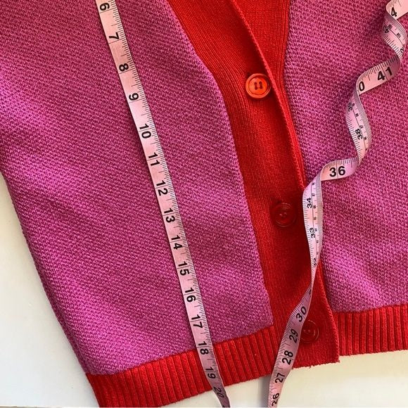 Tuckernuck || Hyacinth House Emily Cardigan Short Pink Red XS