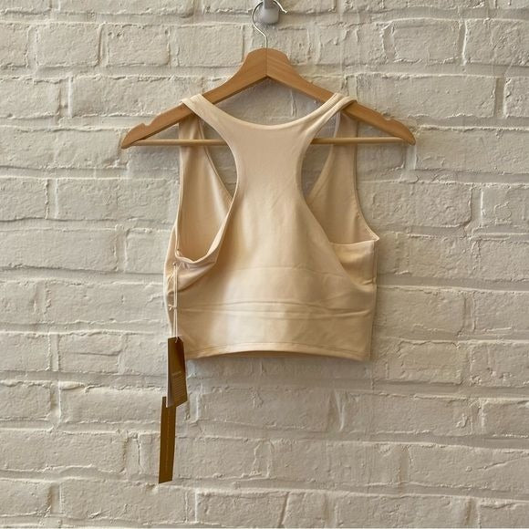 Reformation || Kylen Ecostretch Tank Built in Sports Bra Almond Cream Small NWT