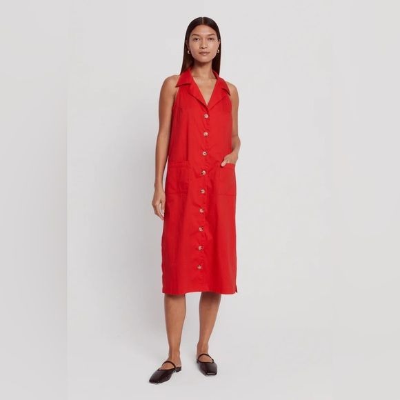 Duster || The Lennon Duster Dress in Crimson Red XS NWT