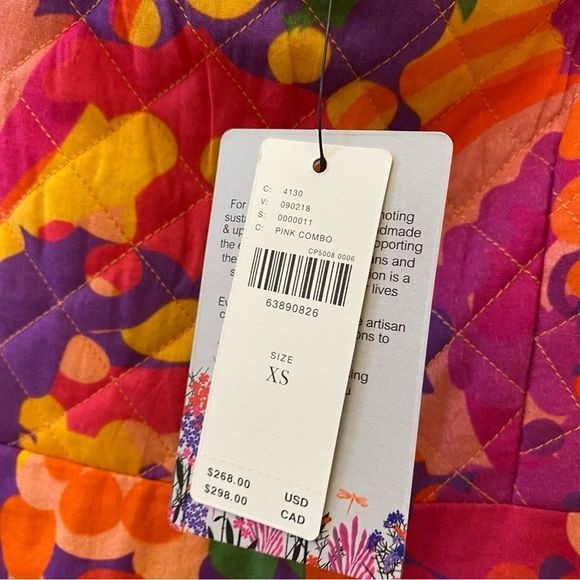 Anthropologie || Roopa Pemmaraju Floral Quilted Midi Dress Multi XS NWT