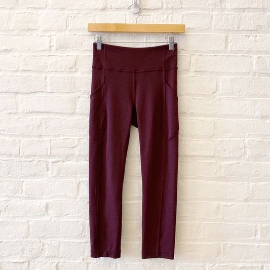 Lululemon || Invigorate High-Rise Tight 25" Heathered Cassis Burgundy 4