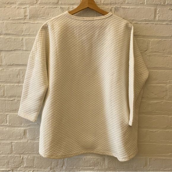 Tuckernuck || Reversible Ally Swing Sweatshirt Heathered Ivory M/L NWT