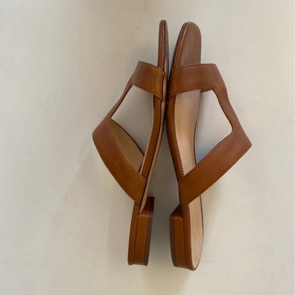 J. Crew || Hazel Leather Cutout Sandals Brown Tan 10