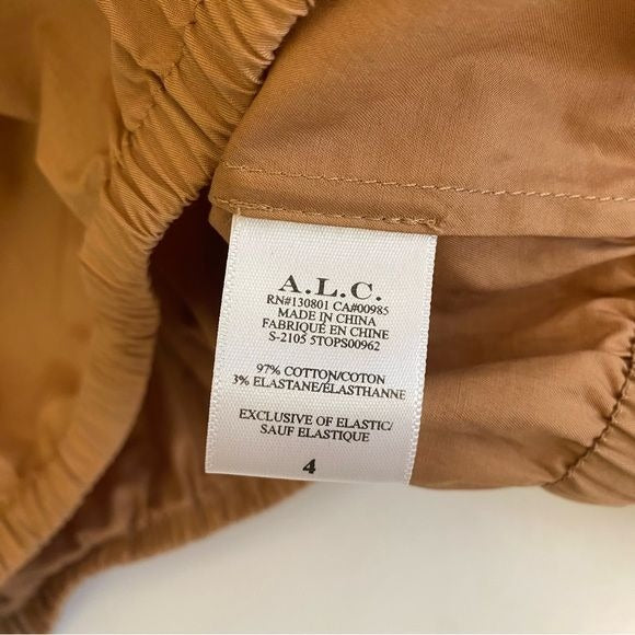 A.L.C. || Naya Crop Top Wide Neck Tan Beige 4