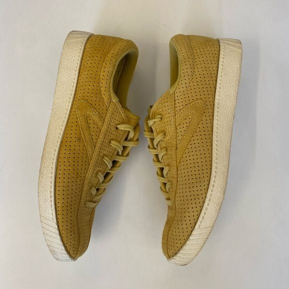 Madewell x Tretorn || Nylite Sneakers Perforated Suede Golden Apple Yellow 9