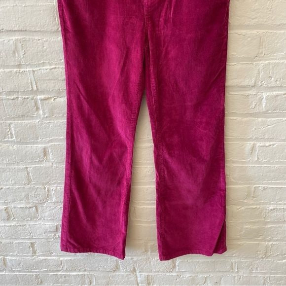 Current/Elliot || Corduroy Crop Flare Pants Magenta Fuchsia Pink 29