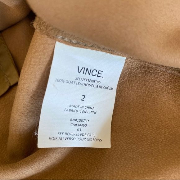 Vince. || Belted Suede Mini Skirt Tan Brown 2