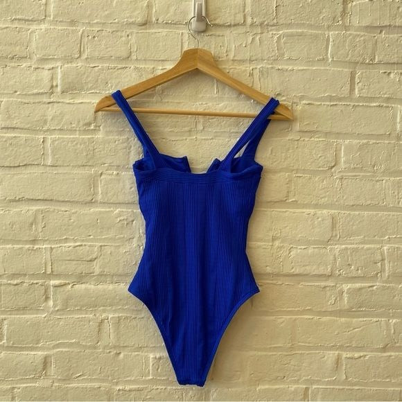 L*space || Pointelle Rib Cha Cha One Piece Swimsuit Cobalt Blue 4