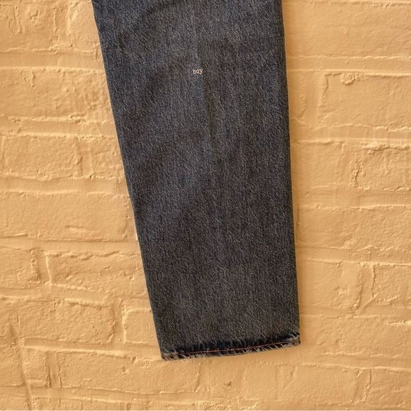 Made in Tomboy || High Rise Straight Leg Jeans Italian Denim Blue 29 NWT