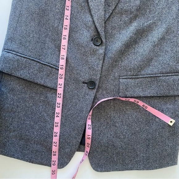 Everlane || The Italian Wool Oversized Blazer Grey Herringbone 0