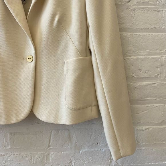 Anthropologie || Cartonnier Ottoline Single Button Blazer Ivory Cream 0