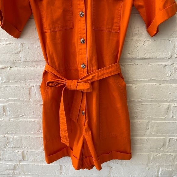 Le Superbe || Kelly Belted Utility Romper Orange 2