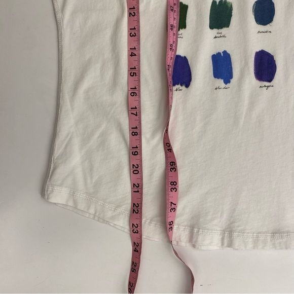 Anthropologie || Paint Swatch Colors T-Shirt White Small