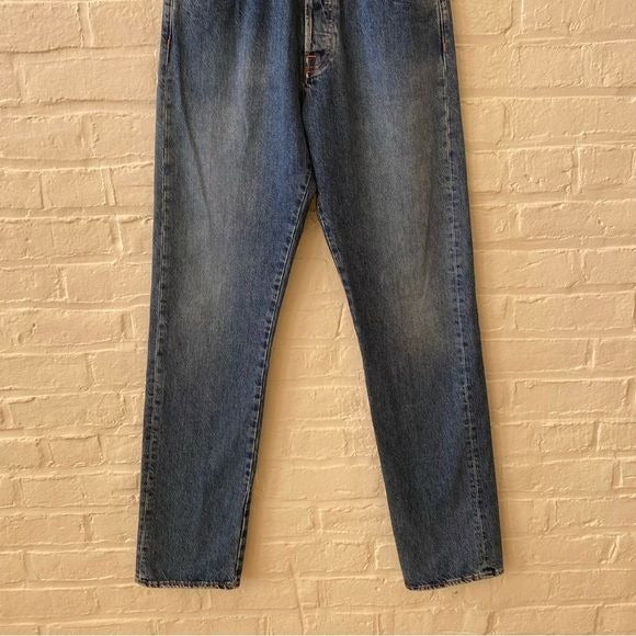 Made in Tomboy || High Rise Straight Leg Jeans Italian Denim Blue 29 NWT