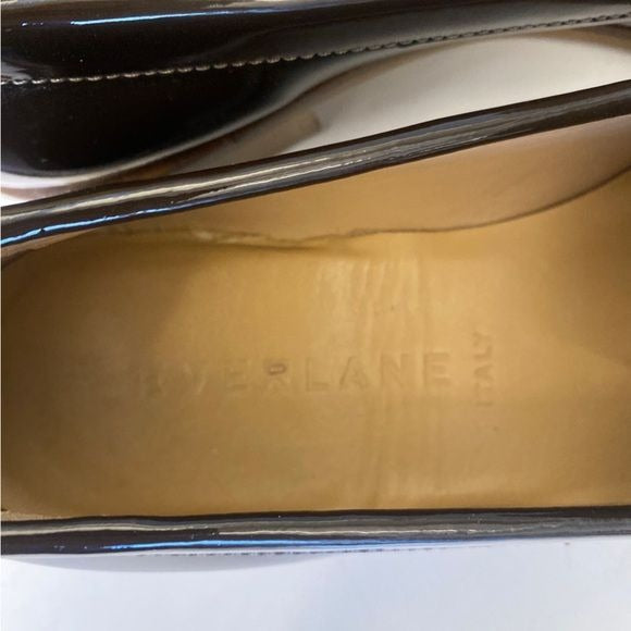 Everlane || The Modern Loafer Pointed Toe Flats Brown Patent Leather 8.5