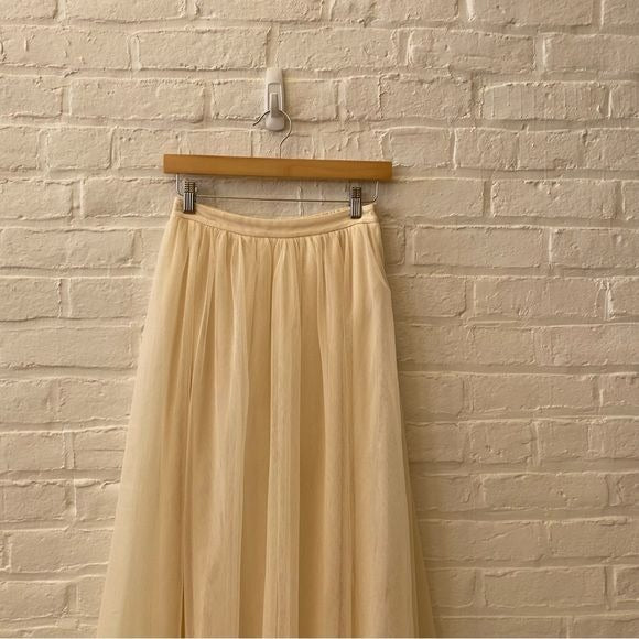 Morning Lavender || Anabelle Tulle Maxi Skirt Ivory Small NWT