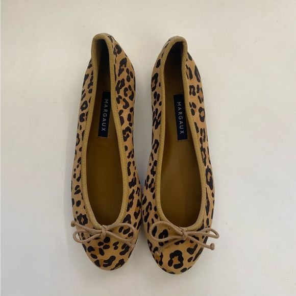 Margaux || The Demi Ballet Flat in Leopard Cheetah Animal Print Tan 35