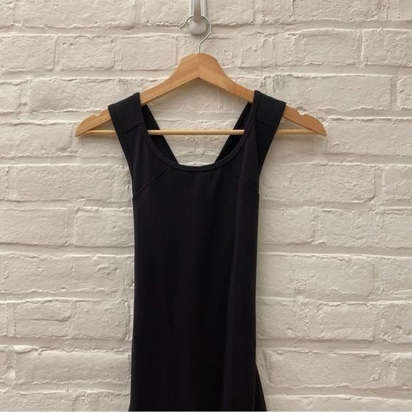 Lululemon || Picnic Play Dress Knot Midi Cross Open Back Black 6