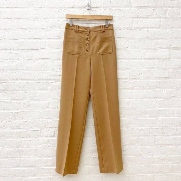 Sezane || Chuck Trousers Pants Camel Tan 38 US 6 NWT