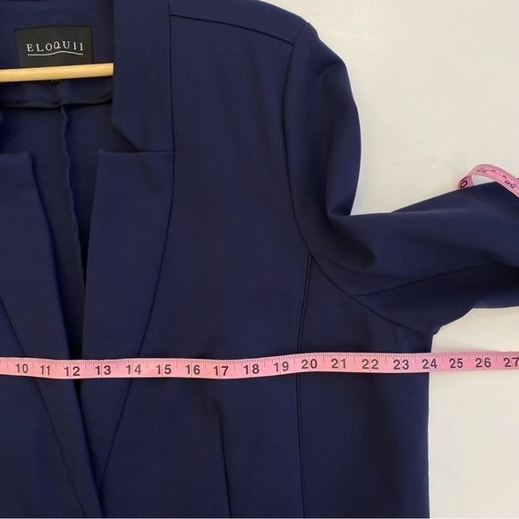 Eloquii || The Ultimate Stretch Suit Blazer Navy Maritime Blue 22