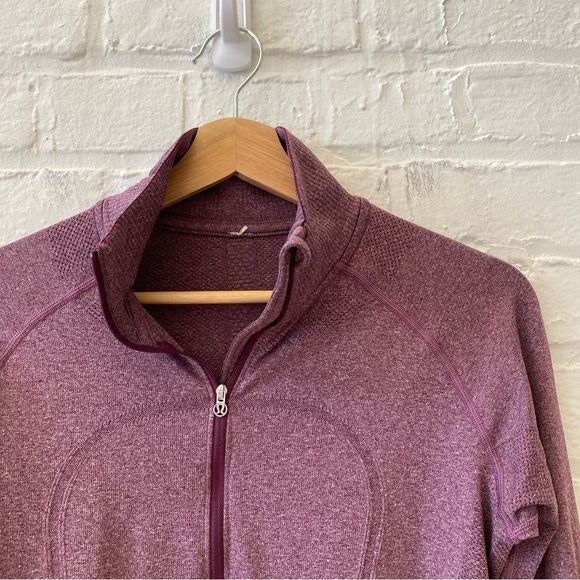 Lululemon || Swiftly Tech 1/2 Zip Heathered Plum Purple 10