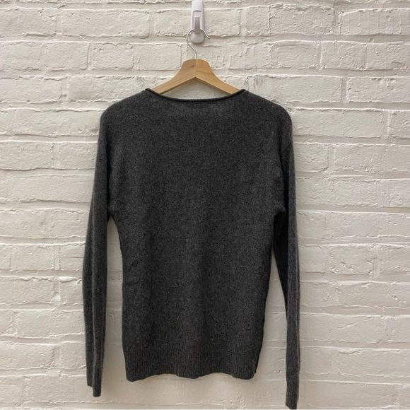 ATM Anthony Thomas Melillo || Cashmere Crew Neck Pullover Sweater Dark Gray XS