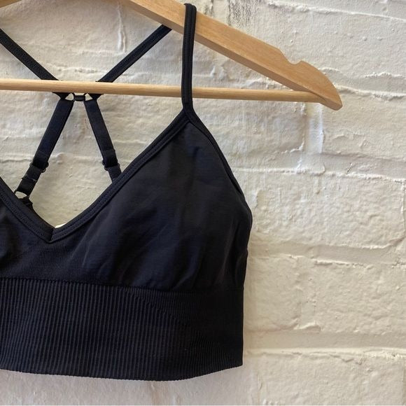 Lululemon || Ebb To Street Bra II Adjustable Straps Solid Black 8