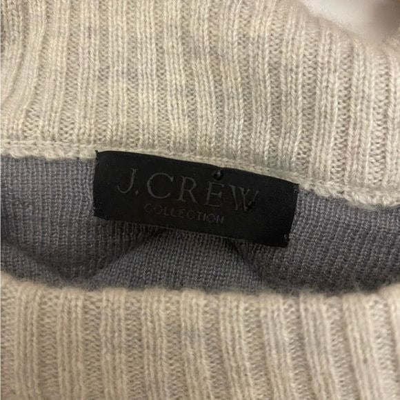 J.Crew Collection || Diamond Quilted Cashmere Raglan Piping Pullover Sweater